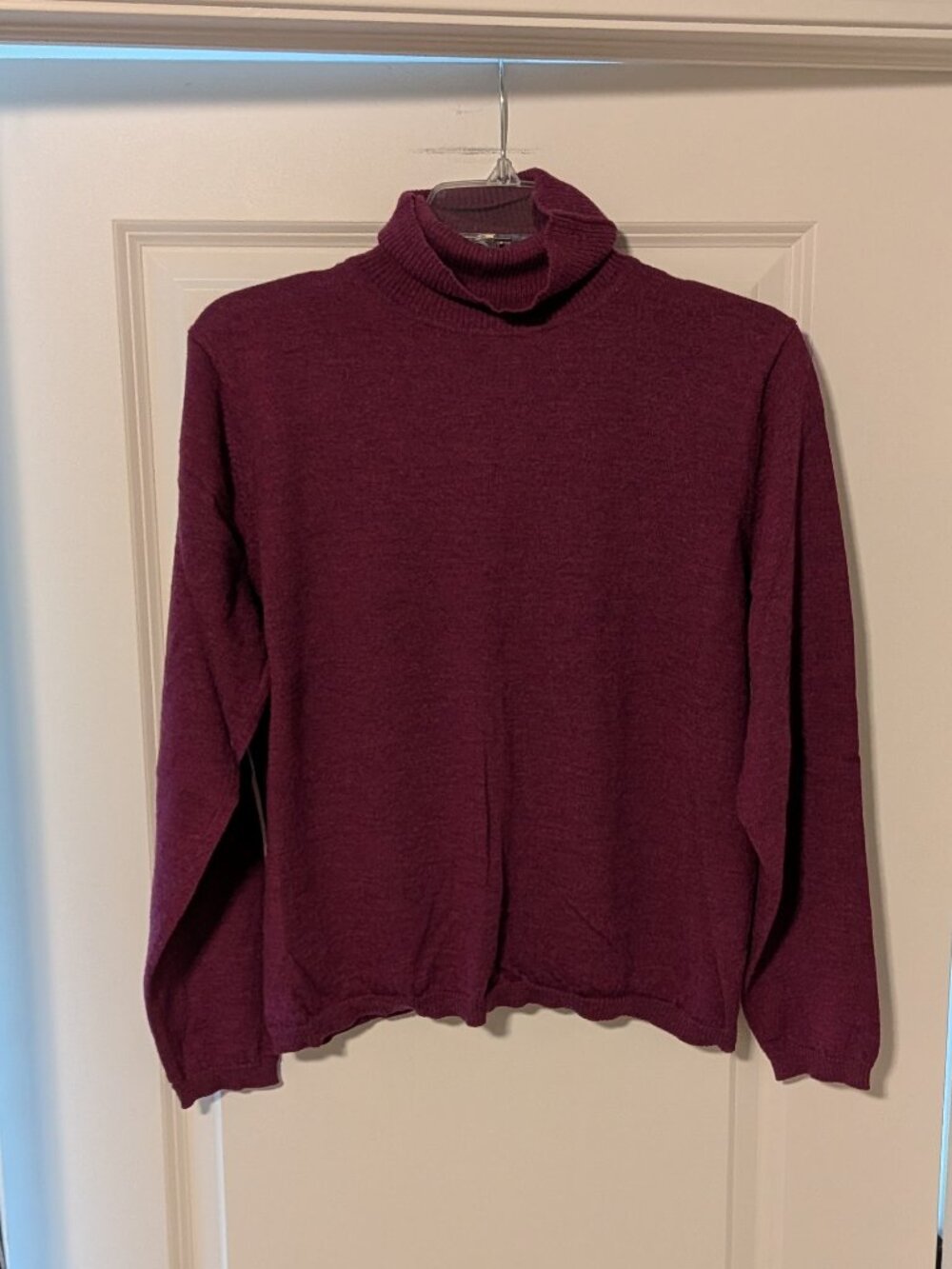 Pendleton Merino Wool Turtleneck Sweater, Purple, Size XL